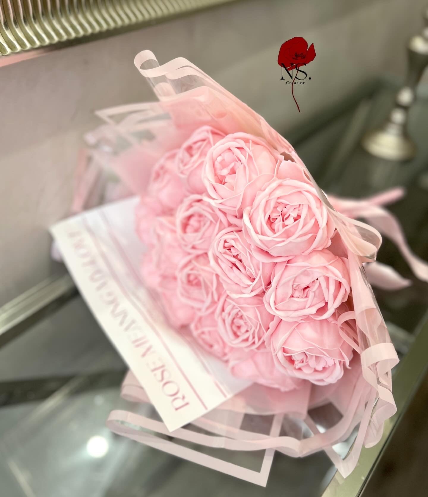 Bouquet de pivoines éternelles