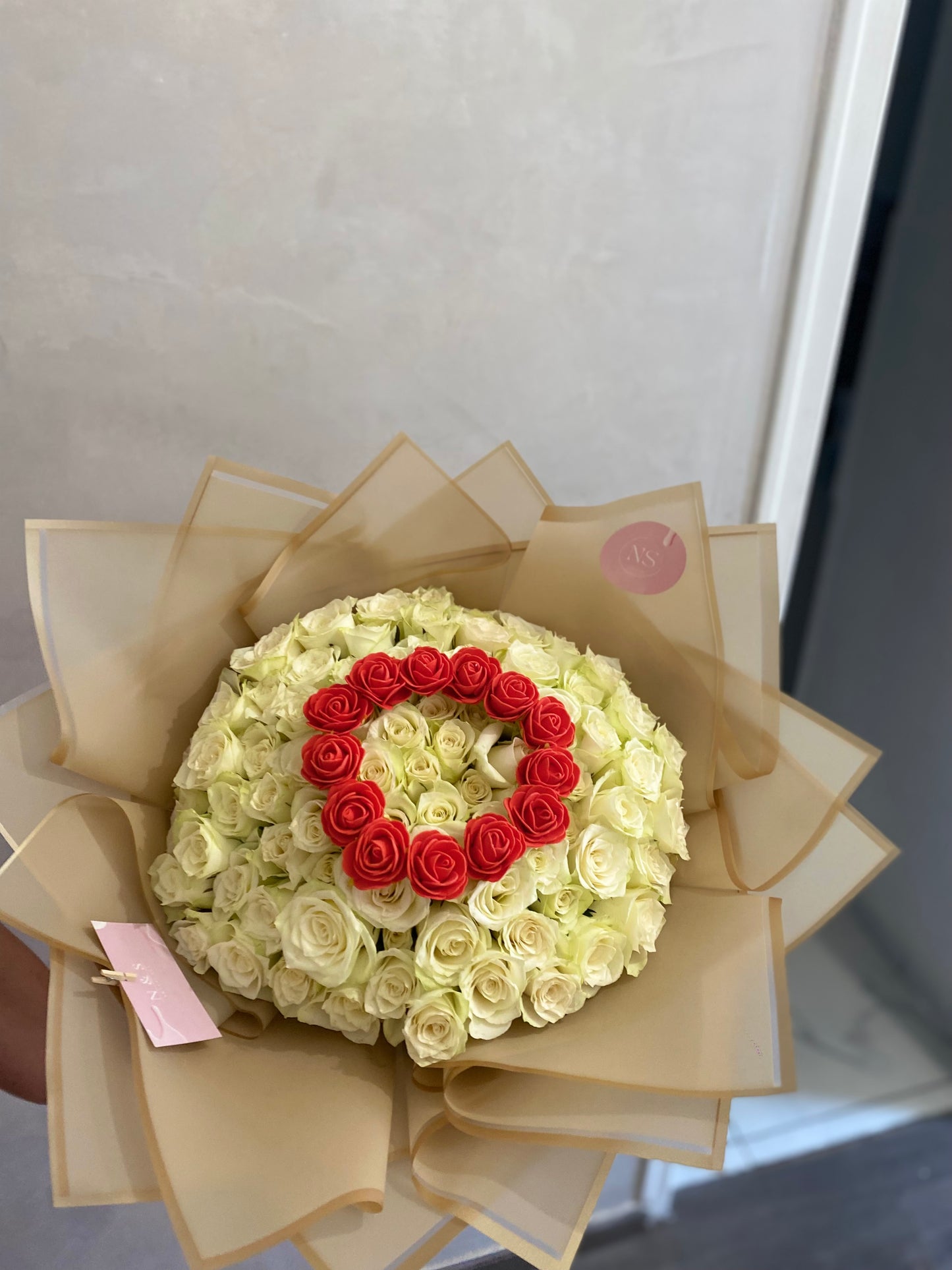 bouquet de rose à personnaliser blanches