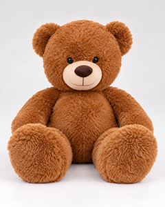 Ours Caramel, ours en peluche marron caramel, vue de face