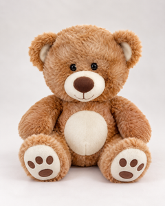Ourson Petit Biscuit, ourson en peluche marron au ventre crème, vue de face