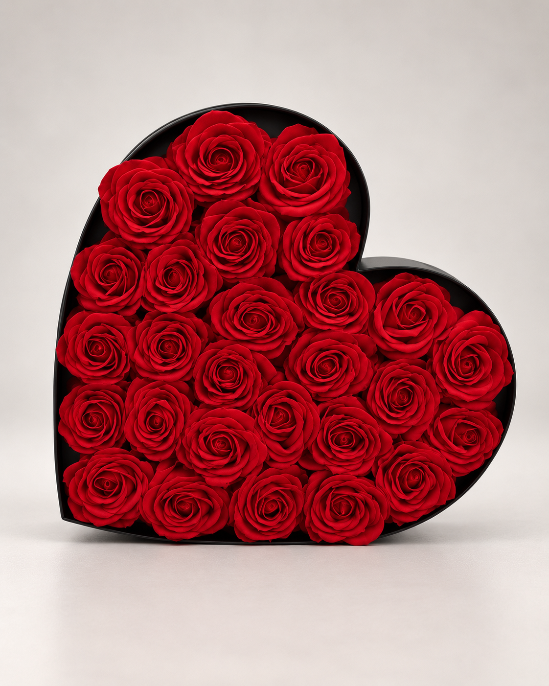 Coffret cœur à cœur – Roses éternelles rouges