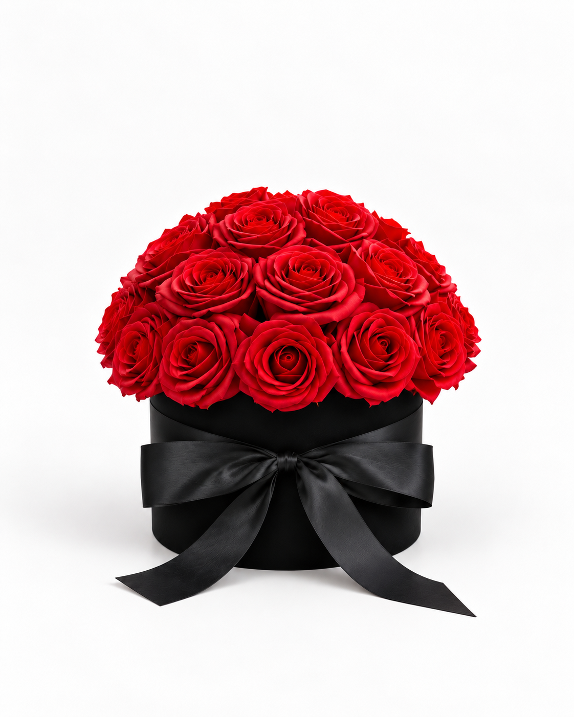 Coffret Douce Attention – Roses éternelles rouges en velours