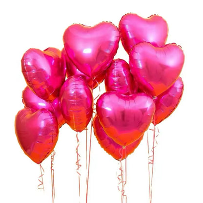 Ensemble  de ballons rose en forme de coeur