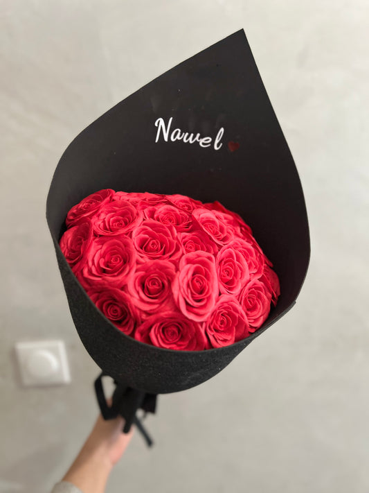 Bouquet de rose red naomi rouge