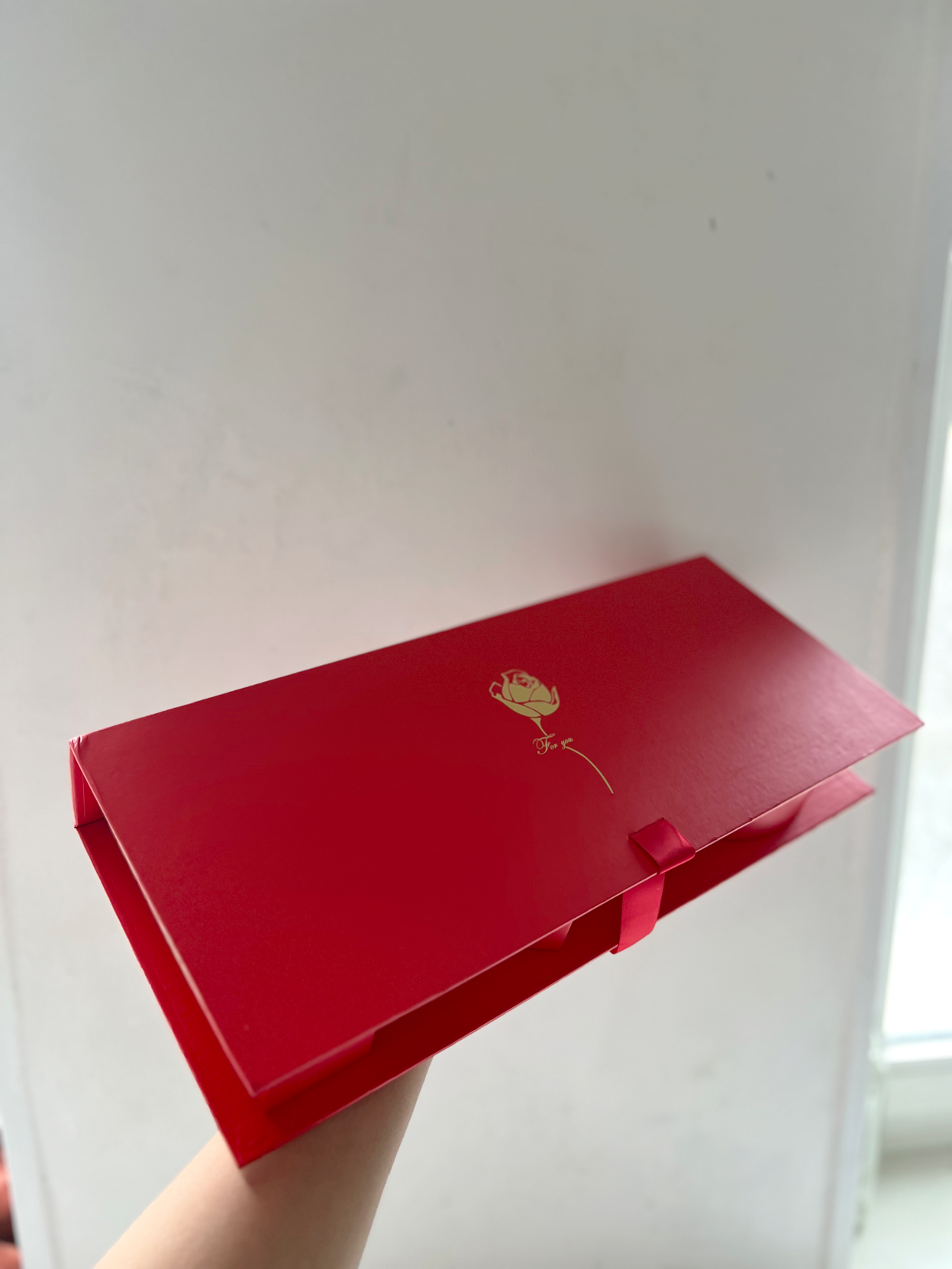 Le coffret I LOVE YOU  fleurs éternelles rouge