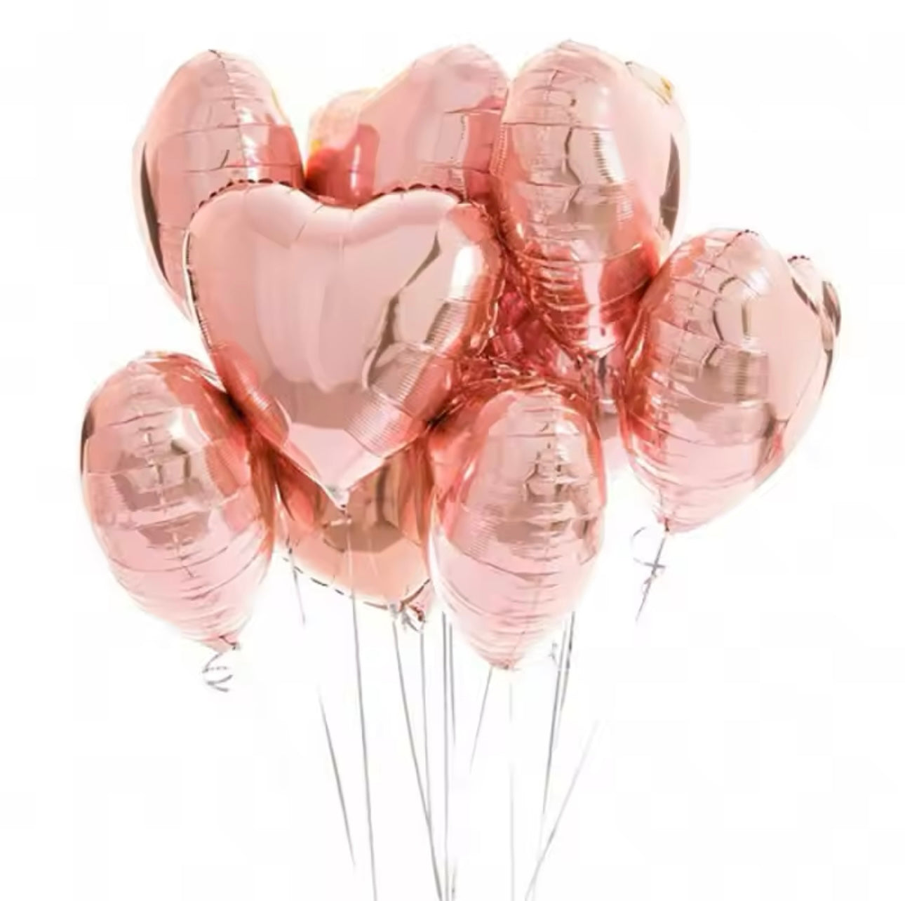 Ensemble  de ballons rose en forme de coeur