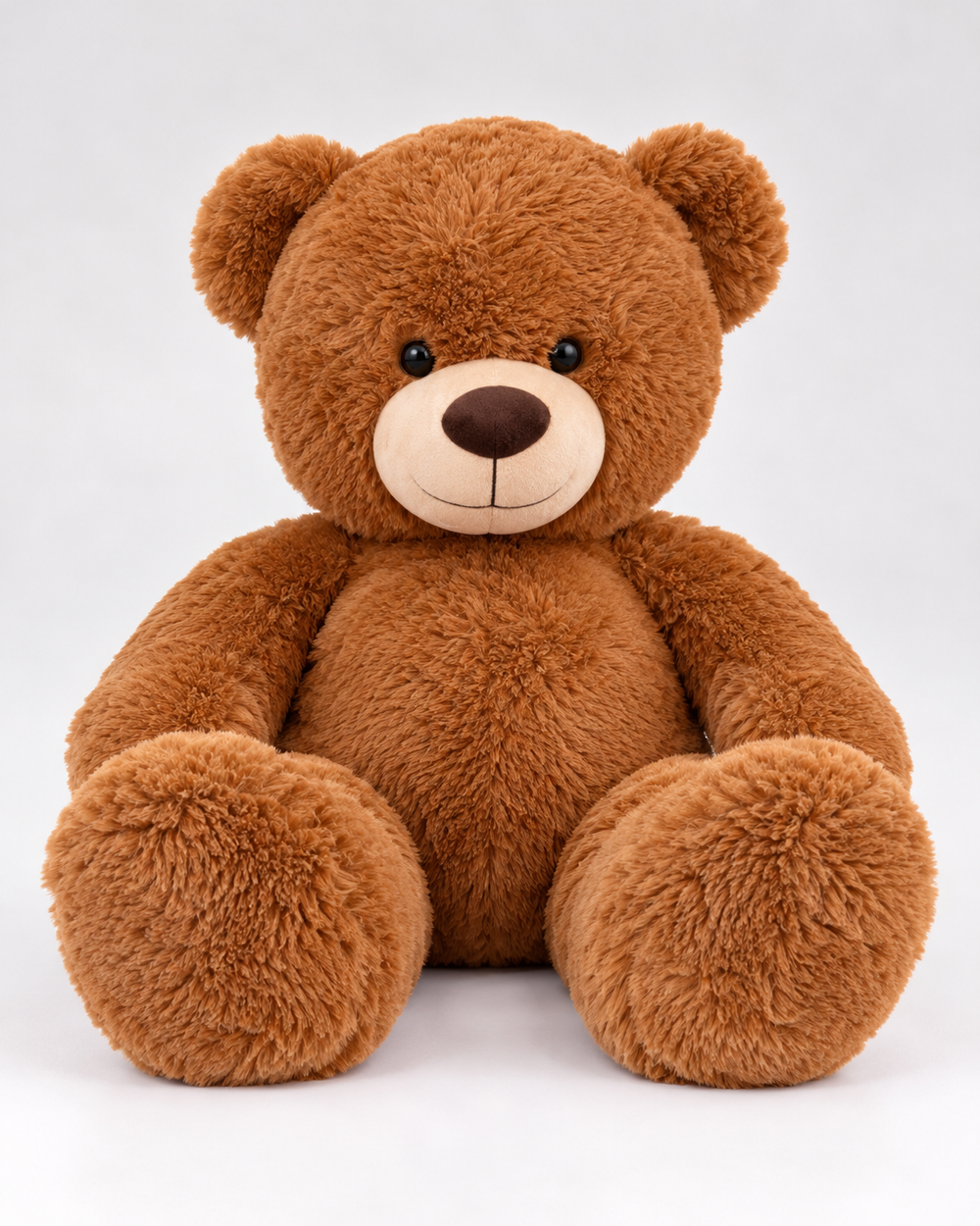 Ours Caramel, ours en peluche marron caramel, vue de face