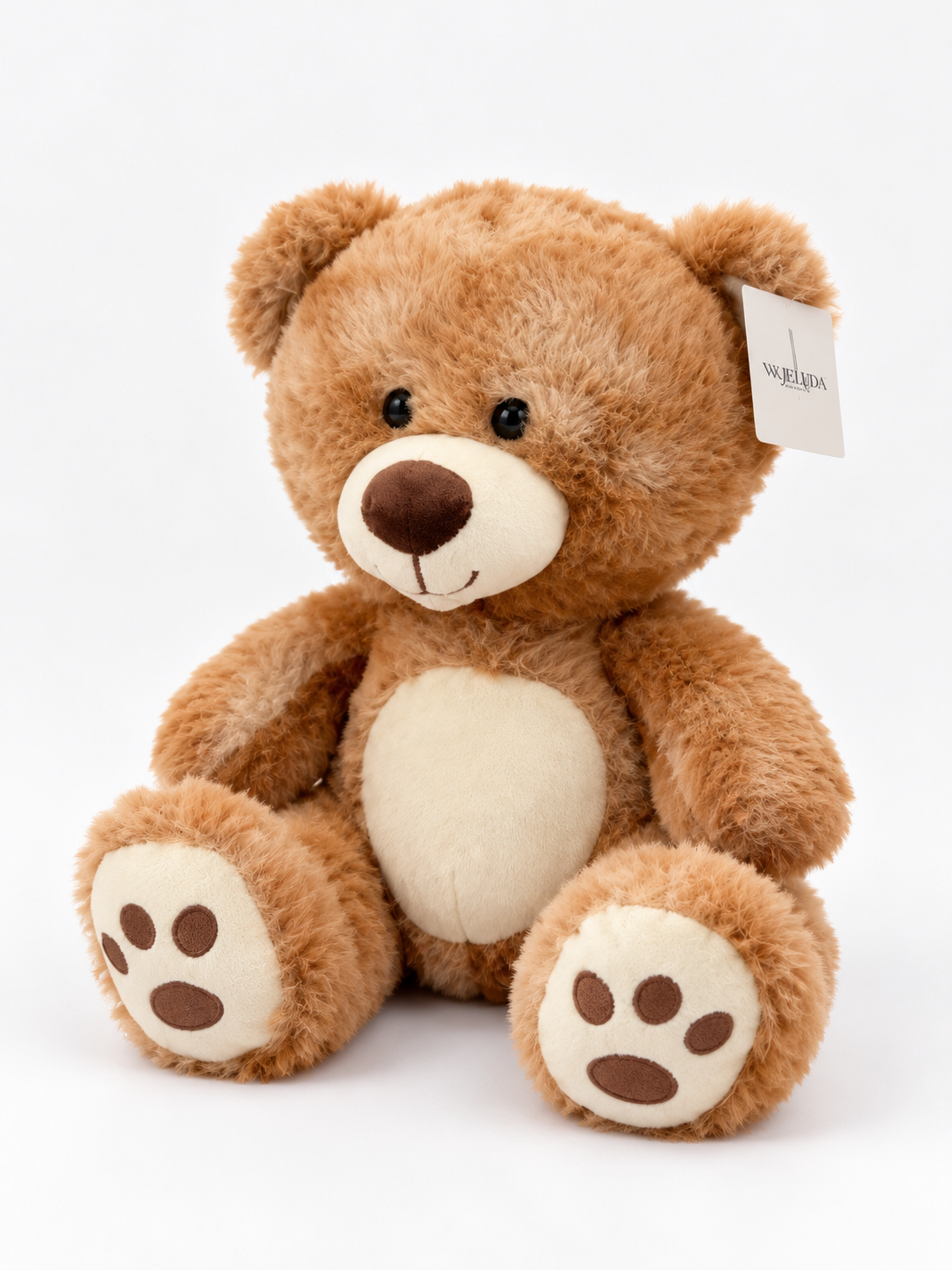Ourson en peluche marron Petit Biscuit avec coussinets sous les pattes, autre angle